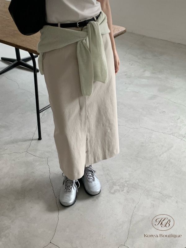 Spr57 春裝 高質感設計家的半身裙 下擺做鈕扣設計 