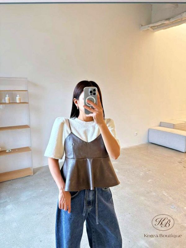 Fw429 冬季 皮革背心 