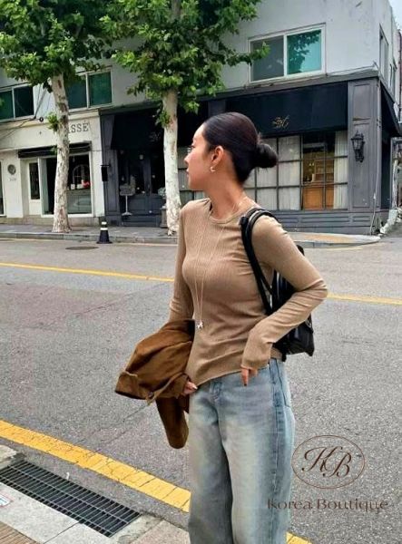 Fw272 秋季 質感圓領上衣 