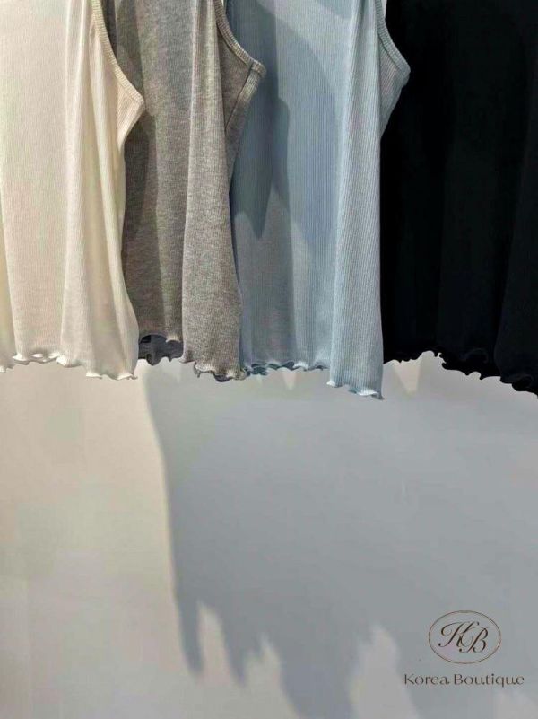 SS125 春季 木耳邊消肩背心 