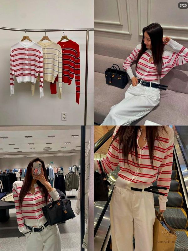 SS242 春季 顏色好美的條紋外套 