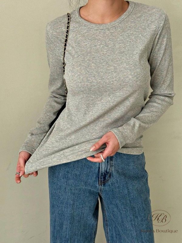 SS103 春季 質感圓領素面上衣 