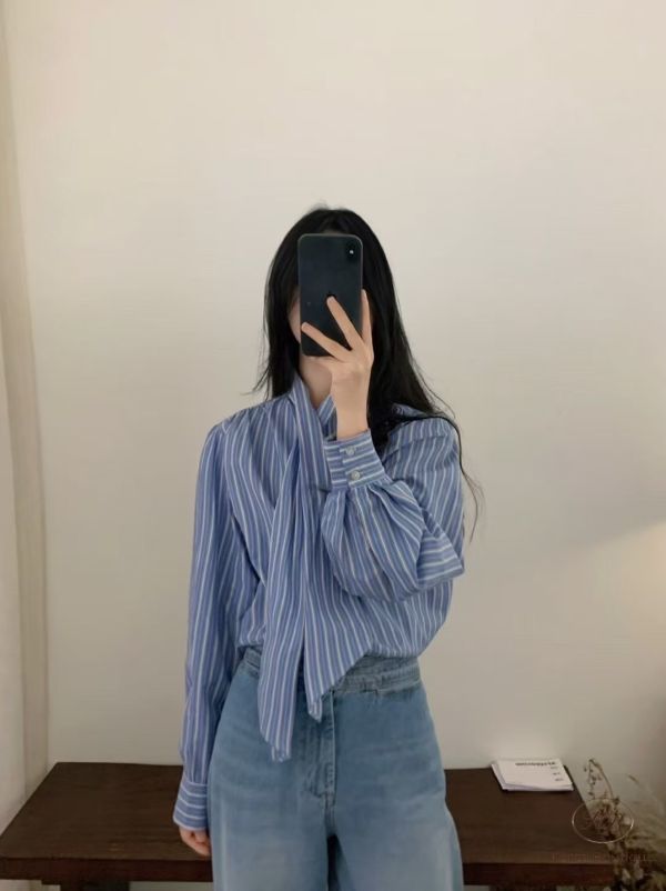 Fw55 秋季 領巾設計襯衫 