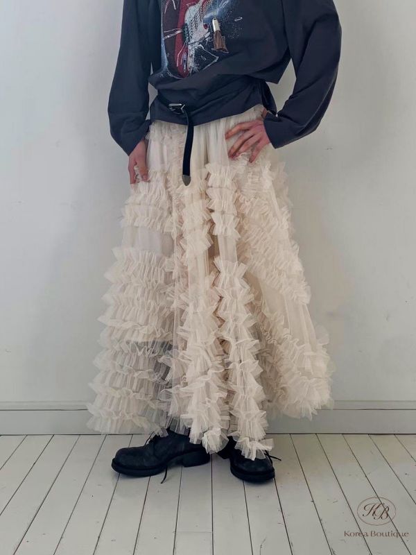 SS01 春季 春款超級浪漫層層紗裙 