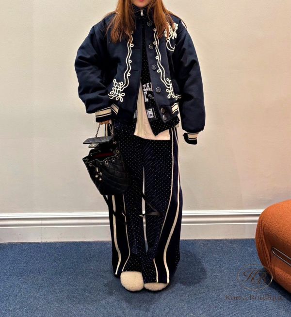 Fw452 冬季 絨布花樣運動套裝 