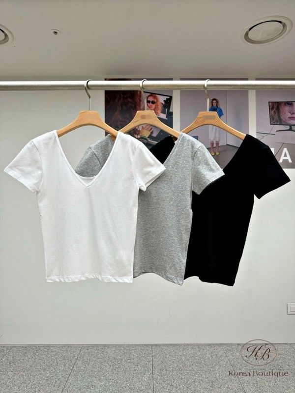 SS429 春季 V領素面上衣 