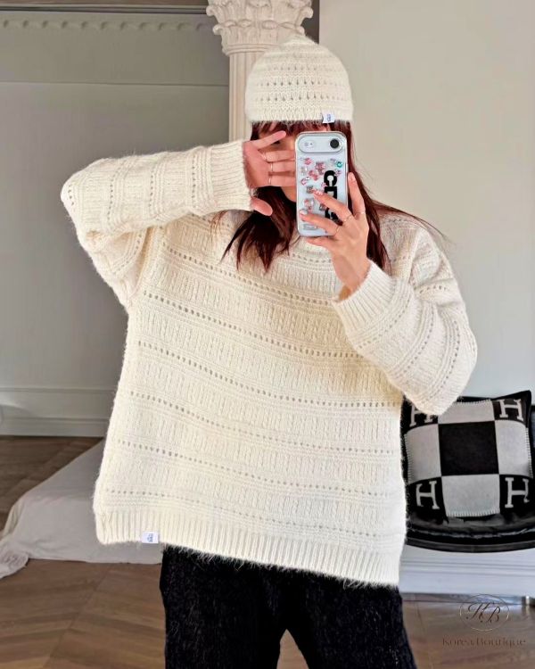 Fw422 秋季 帽子毛衣一套組 