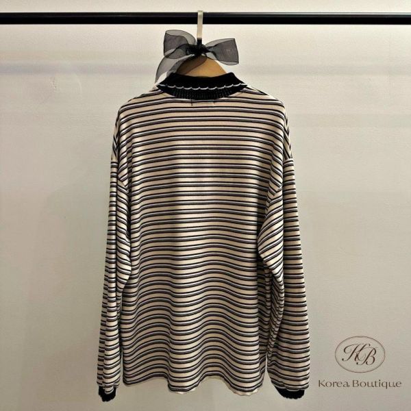 SS13 春季 條紋細節很多的polo衫 