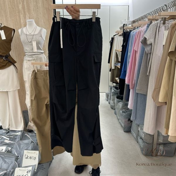 Kr56 夏裝 率性百搭多口袋工裝褲 