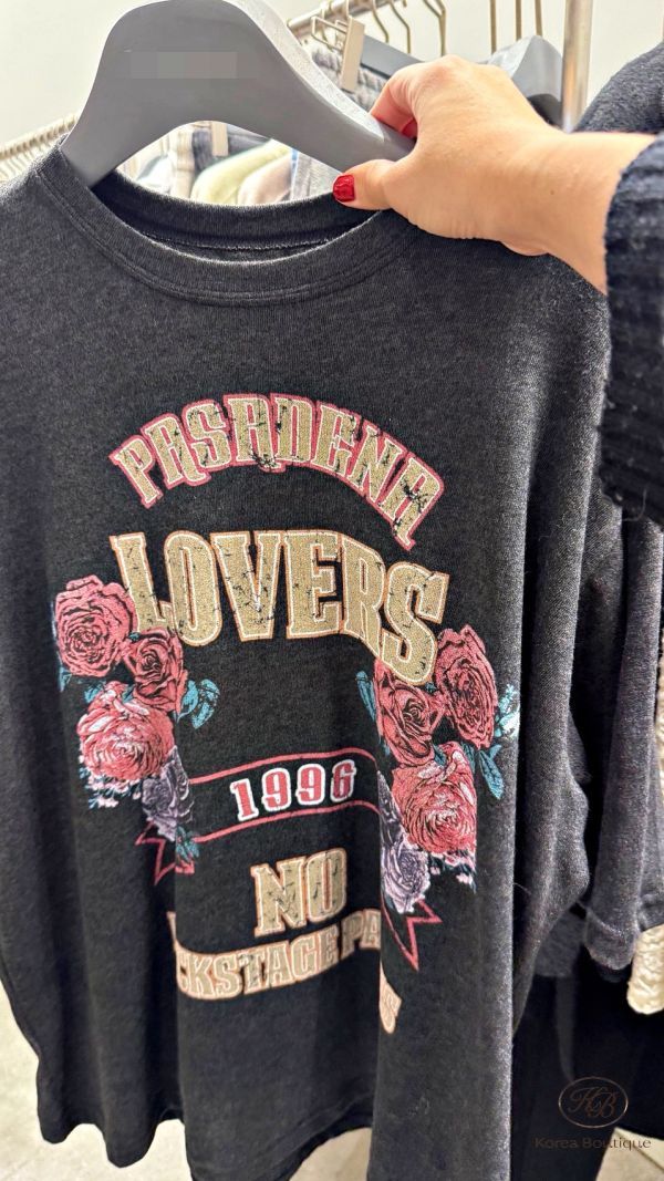 FWKR03 冬季 加絨玫瑰 搖滾tee 