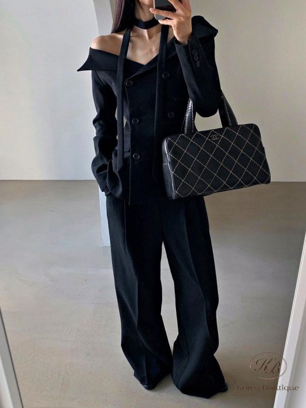 SS114 春季 簡約西裝褲 後鬆緊均碼 