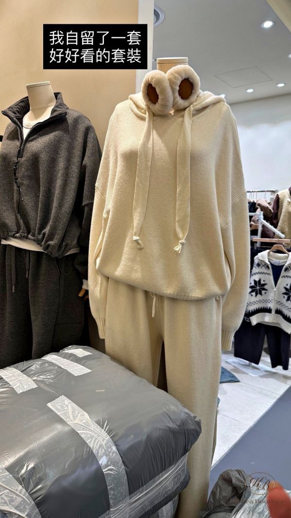 FWKR06 冬季 連帽針織套裝 