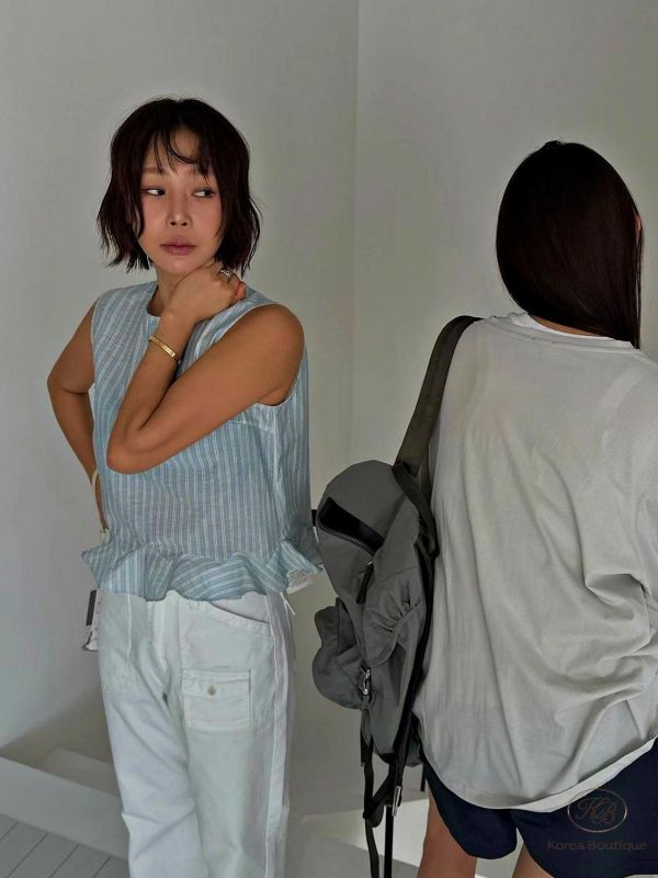 SS407 春季 質感小裙擺背心 