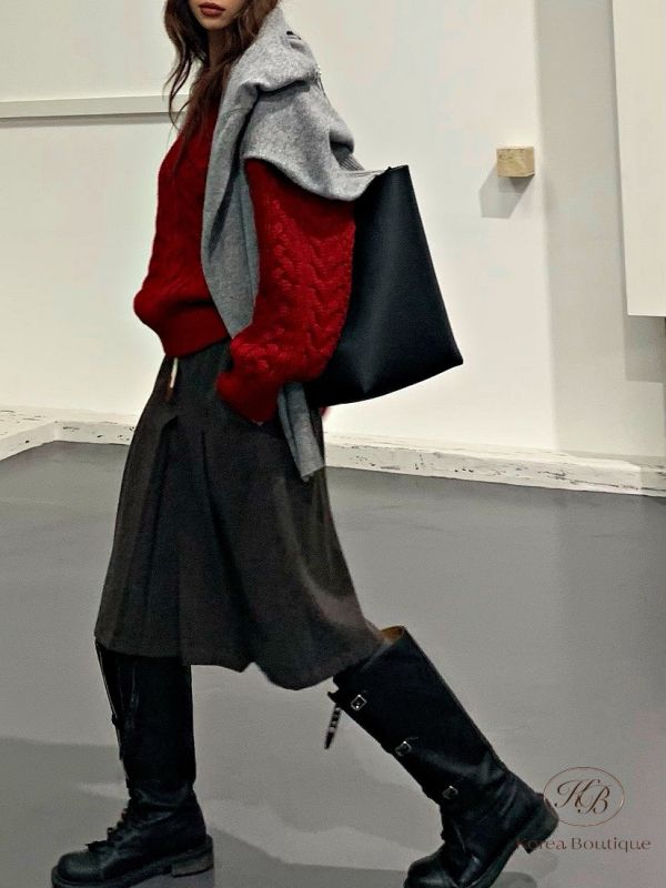 FWKR42 冬季 質感夾克半身裙套裝 