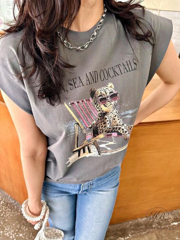 SS370 春季 墨鏡豹豹上衣 