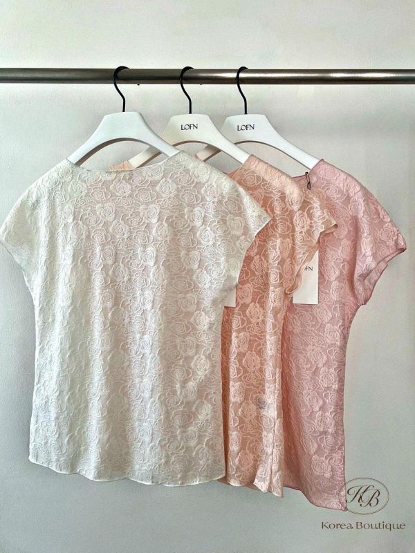 SS327 春季 玫瑰刺繡上衣 