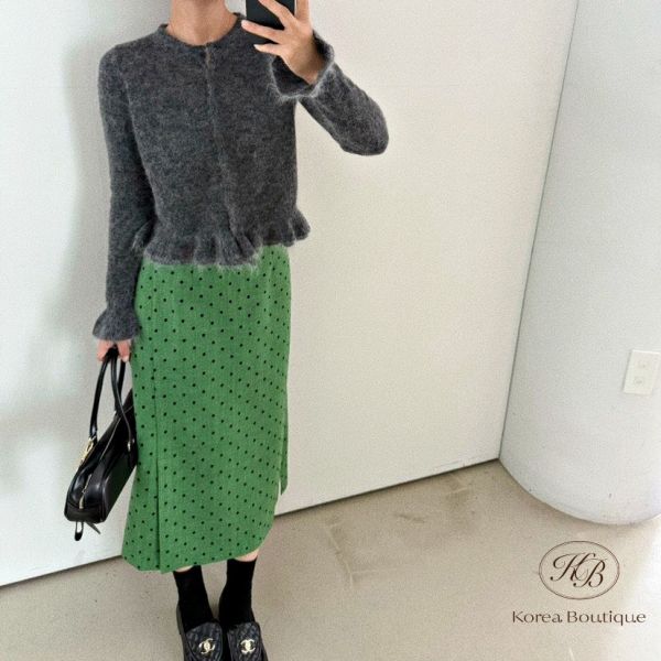 Fw187 秋季 點點半身裙 均碼 
