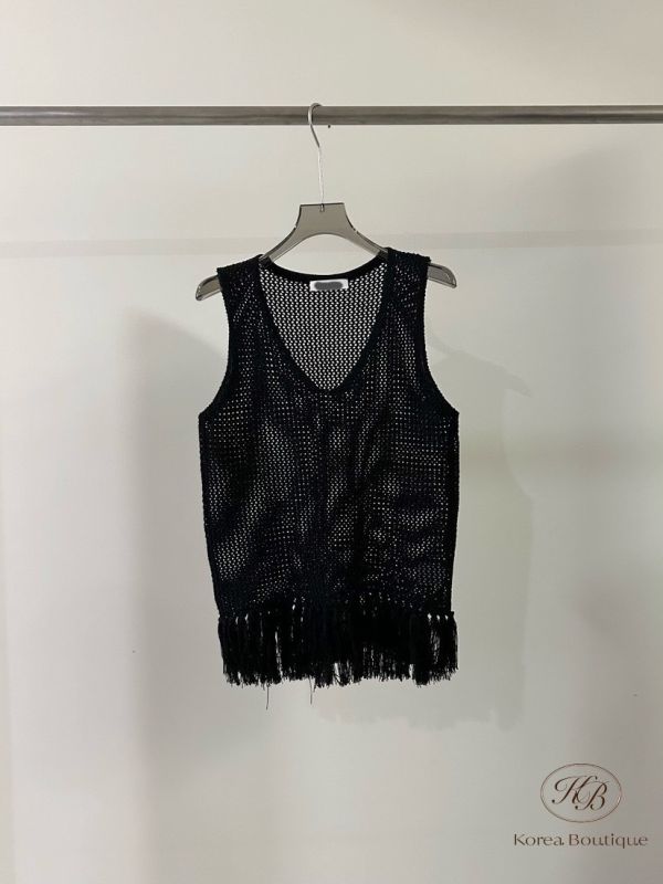Kr79 夏裝 輕感夏日流蘇背心 