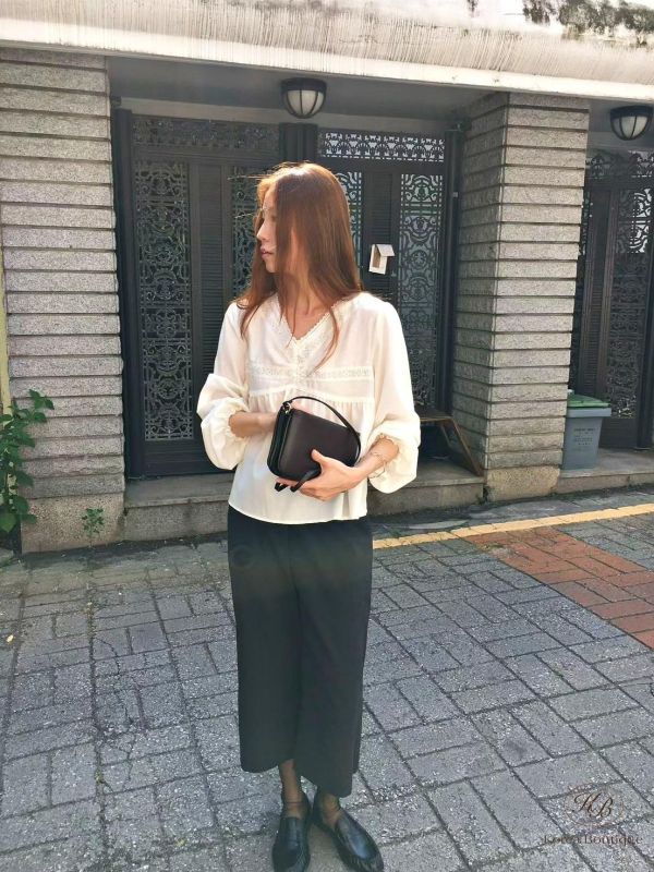 FW2711 秋季 清新精緻蕾絲上衣 
