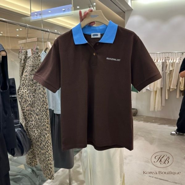Su47 夏裝 撞色領polo衫 