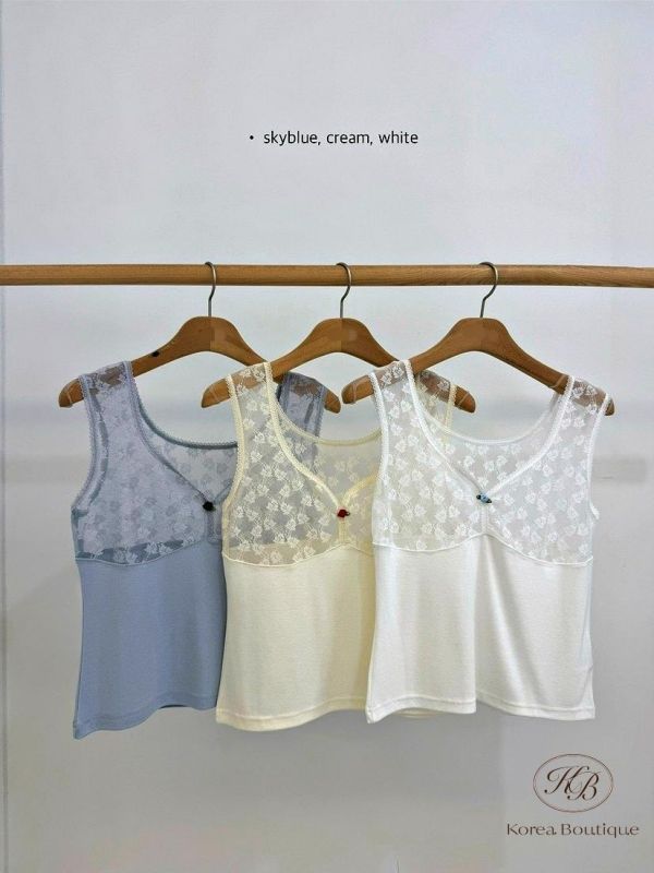 SS337 春季 蕾絲造型背心 