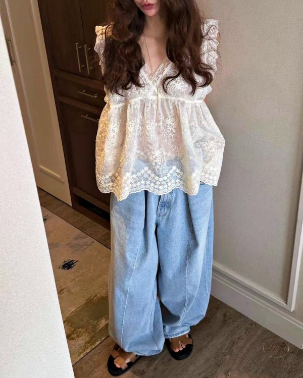 SS458 春季 好美的蕾絲背心 