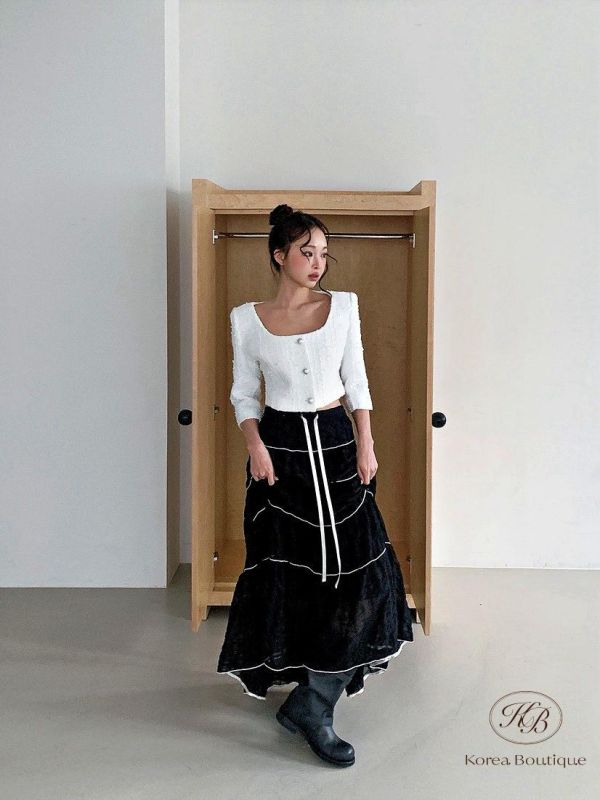 SS465 春季 重工蕾絲半身裙 