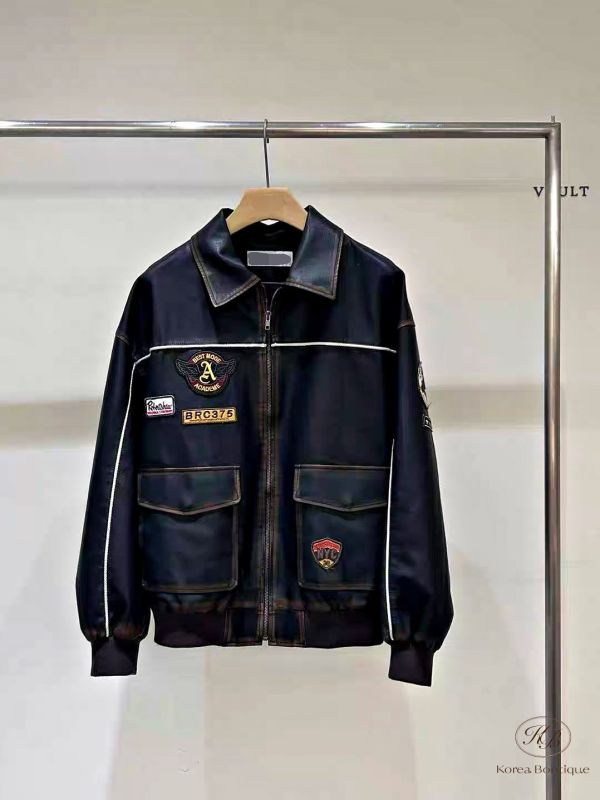 Fw122 秋季 Rose風騎士皮衣 