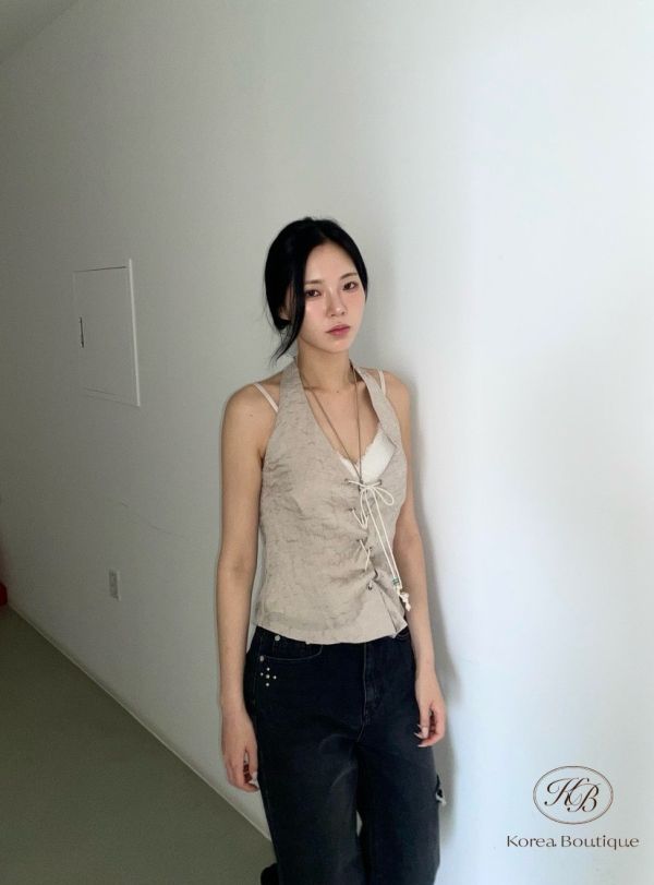 Su97 夏裝 綁帶背心 