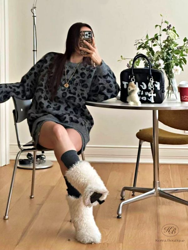 FWKR107 冬季 豹紋褲裝 