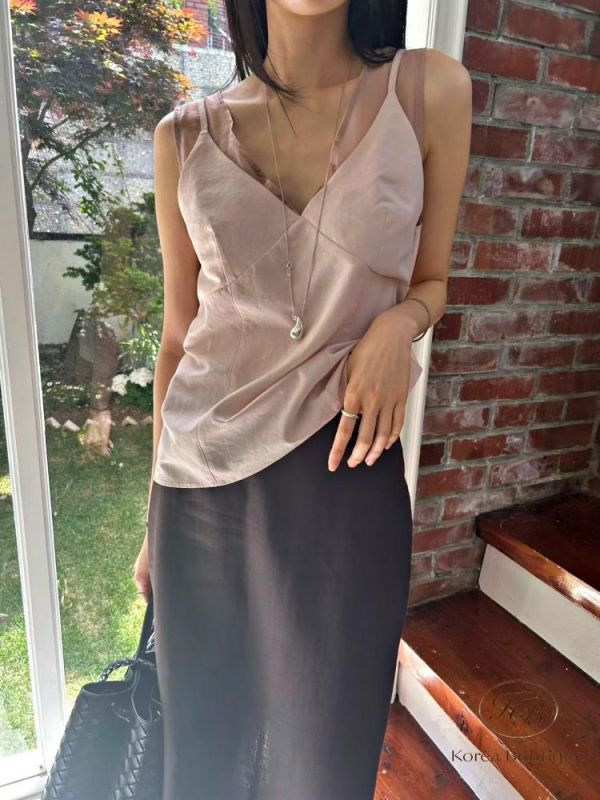 KR2635 夏季 超美自留的紡紗背心 