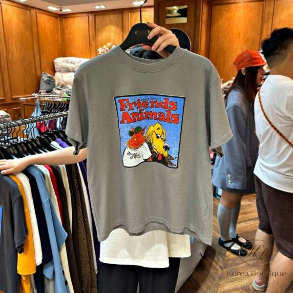 Fw177 秋季 狗狗方格tee 