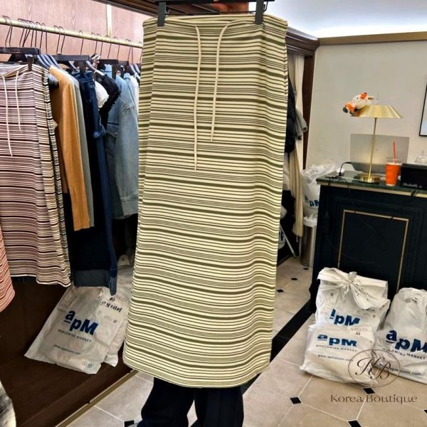 SS227 春季 條紋落地裙 