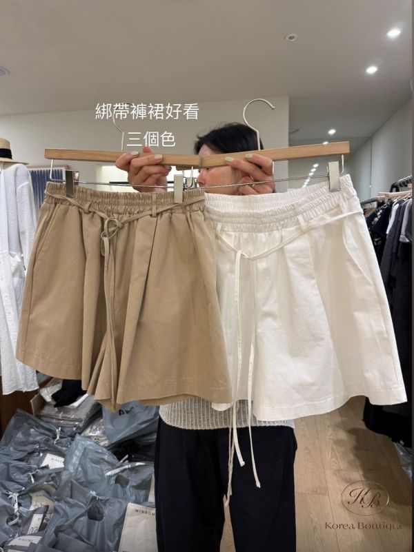 Kr71 夏裝 質感很好的綁帶短褲 