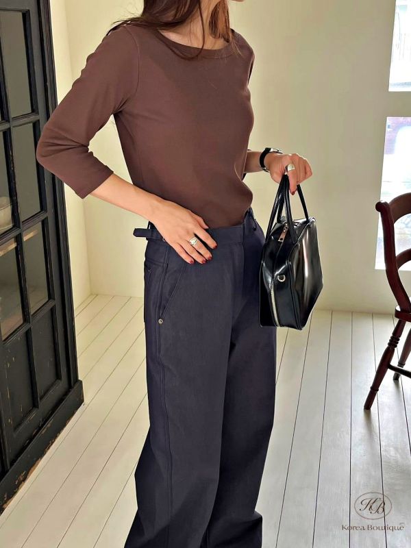 Fw425 冬季 大圓領棉質上衣 