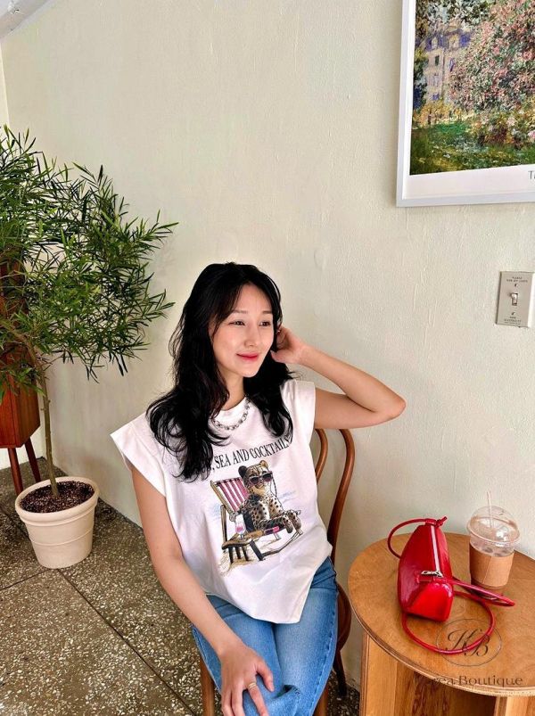 SS370 春季 墨鏡豹豹上衣 