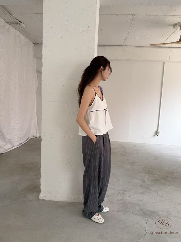 Su81 夏裝 好看的條紋褲 