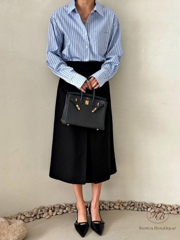 SS283 春季 粉嫩色條紋襯衫 