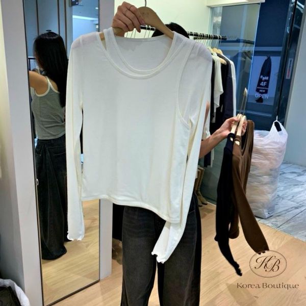 FW2682 秋季 有點小細節的素面上衣 