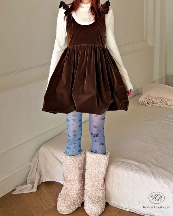 Fw401 秋季 千金小姐姐的背心洋裝 