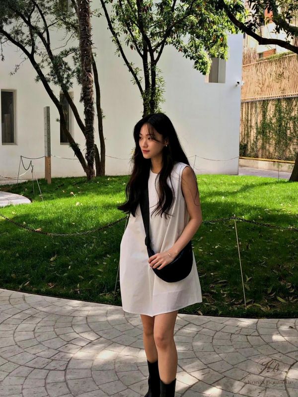 SS394 春季 夏季簡約背心洋裝 