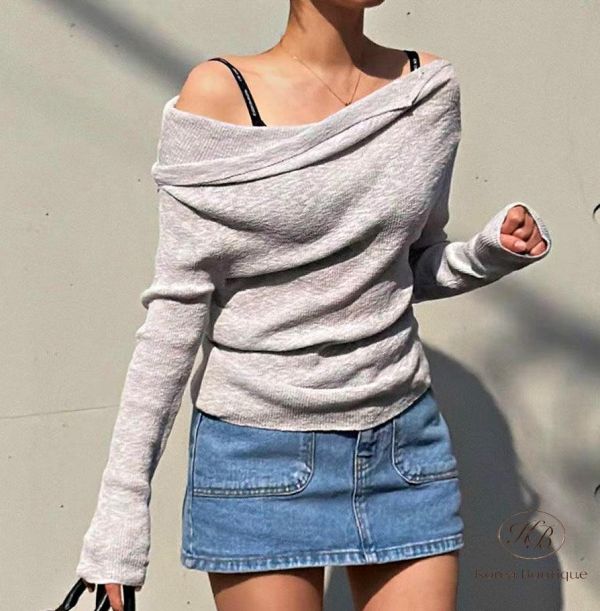 SS305 春季 口袋車線牛仔褲裙 