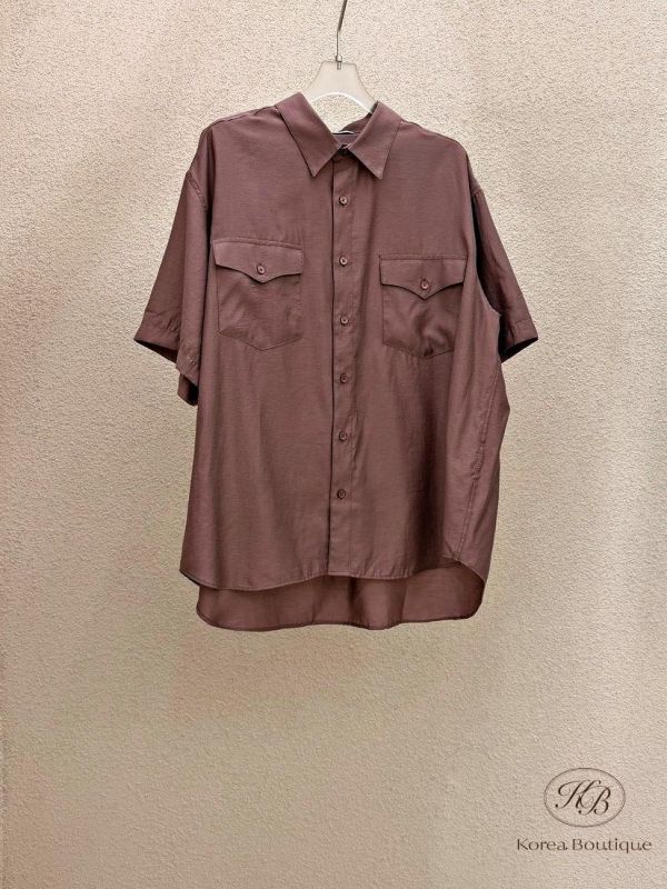KR2622 夏季 超級舒服的口袋襯衫 