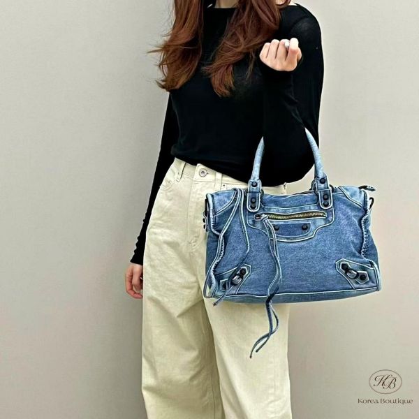 SS366 春季 牛仔丹寧機車包 