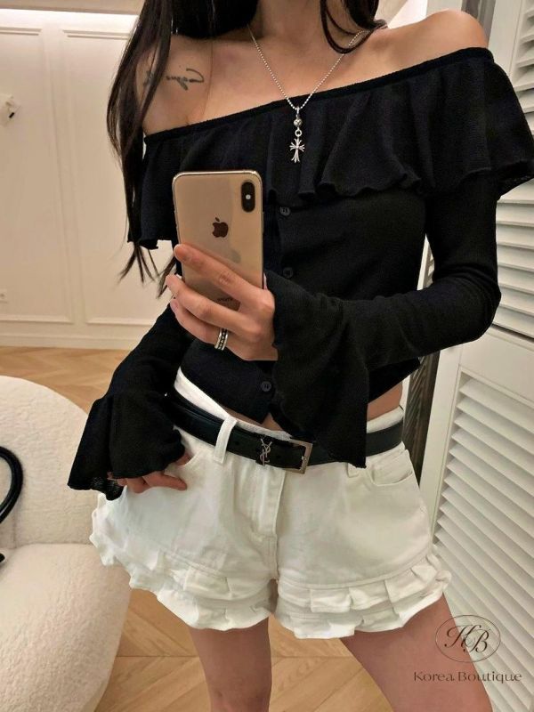 SS403 春季 荷葉袖上衣 