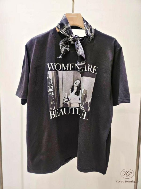 FW2758 秋季 附領巾的個性tee 