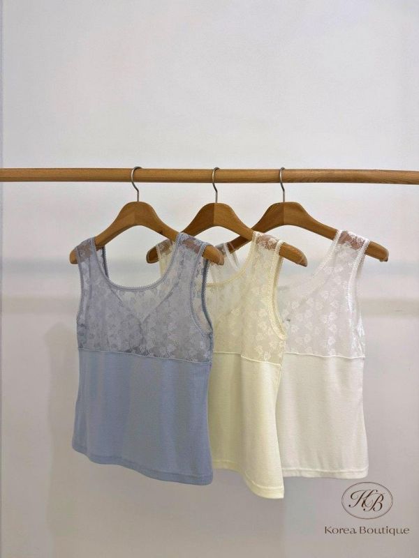 SS337 春季 蕾絲造型背心 