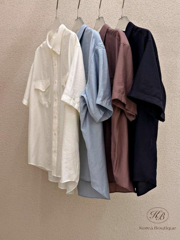KR2622 夏季 超級舒服的口袋襯衫 