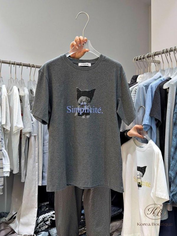 SS388 春季 頭巾貓咪tee 