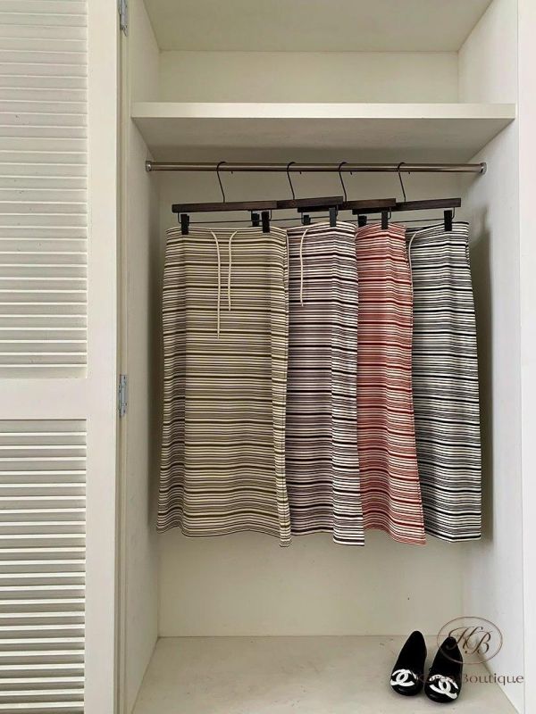 SS227 春季 條紋落地裙 